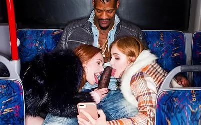 Dos putas folladas por una polla negra gigante