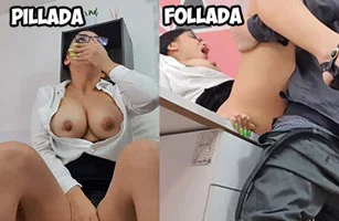 Jefe clava su verga a la zorra de la oficina sin parar